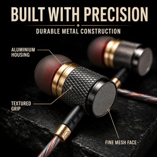 Betron YSM1000 Earphones Wired Earbud Headphones with 3.5mm Jack