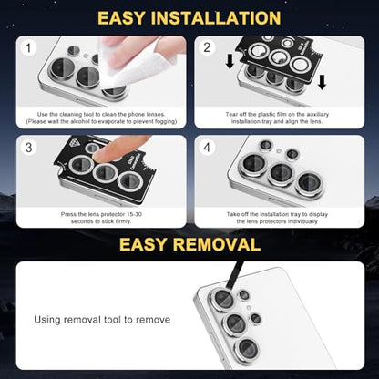 Camera Lens Protector for Samsung Galaxy S26 Ultra, Diamond Silver - color: Diamond Silver