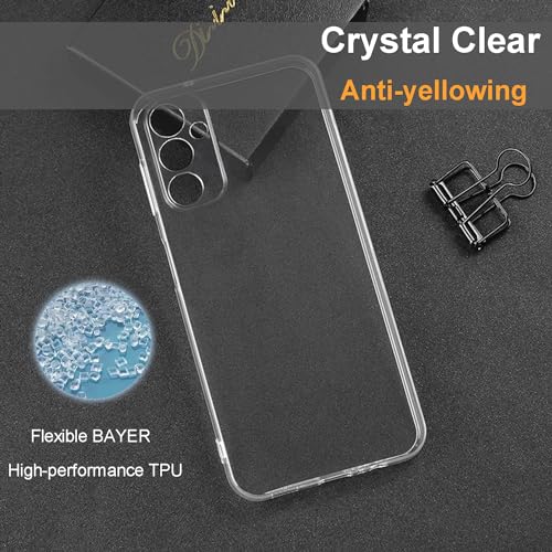 TENOC Phone Case for Samsung Galaxy A14 4G/5G, Clear Case Shockproof Protective Bumper Slim Cover - color: Clear, size: A14