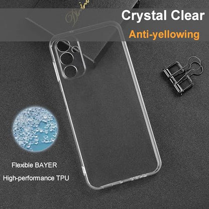TENOC Phone Case for Samsung Galaxy A14 4G/5G, Clear Case Shockproof Protective Bumper Slim Cover - color: Clear, size: A14