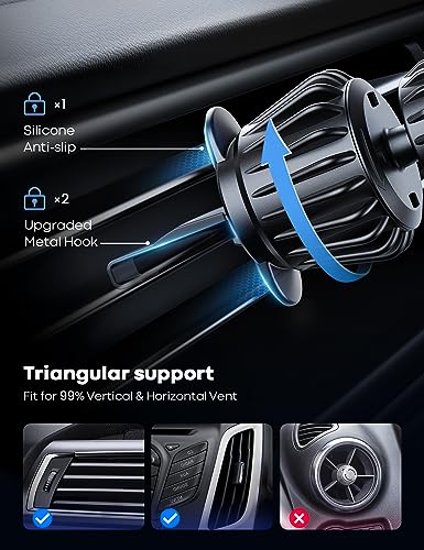 Lamicall for MagSafe Car Mount Vent 20 Super Magnets Accessories for iPhone - color: Black