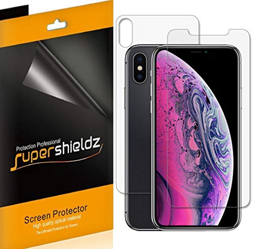 Supershieldz Designed for Apple iPhone XS Max (6.5 inch) (Front and Back) Full Body Screen Protector, (3 Front and 3 Back) 0.23mm, High Definition Clear Shield (PET)