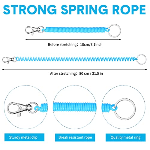 Konohan 4 Sets Phone Lanyard Tether with Patch - color: Clear, Blue, Black, Pink