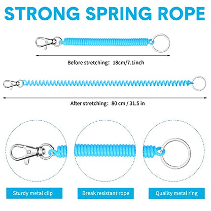 Konohan 4 Sets Phone Lanyard Tether with Patch - color: Clear, Blue, Black, Pink