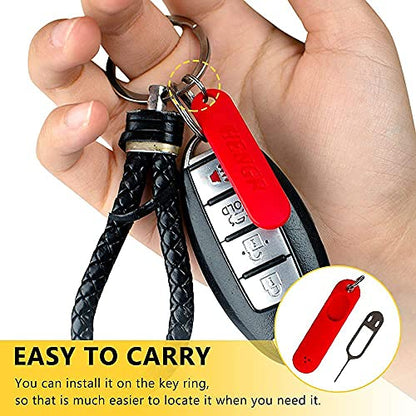 6Pcs SIM Card Removal Tool-Sim Card Tray Pin Eject Removal Tool Needle Opener Ejector,with Removable Key Chain,Black+Red, 500169860A1