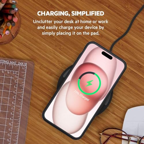 Battery Case for iPhone 15 Plus, [12000mAh] Enhanced Rechargeable Portable Qi Wireless Charger Case Battery Pack Support CarPlay Wireless Charging Case Compatible with iPhone 15 Plus (6.7 inch)-Black - size: iPhone 15 Plus