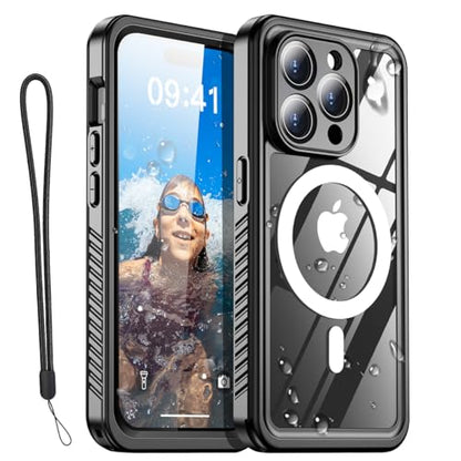AICase iPhone 14 Pro Case Waterproof with MagSafe Clear Snowproof,Dustproof and Shockproof,IP68 Certified Full Body 360 Protection Fully Sealed Underwater Cover for iPhone 14 Pro 6.1" - color: iphone 14 Pro Waterproof Case