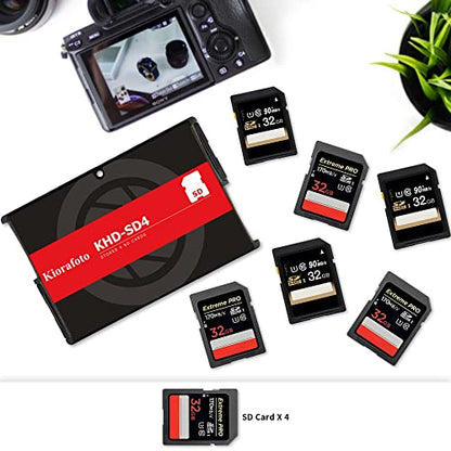 4 Slots Slim Credit Card Size SD SDXC SDHC Card Case Holder - color: For 4 SD