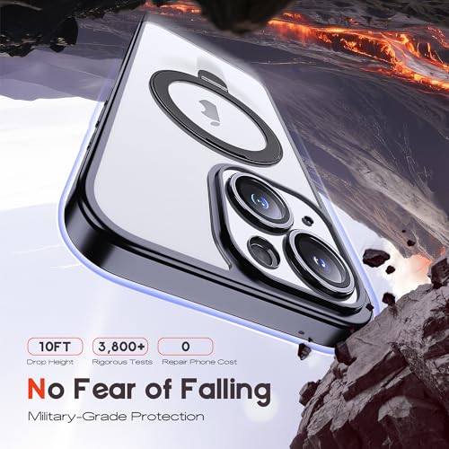 for Plating iPhone 15 Case with Magnetic Stand,Black - color: Black, size: iPhone 15