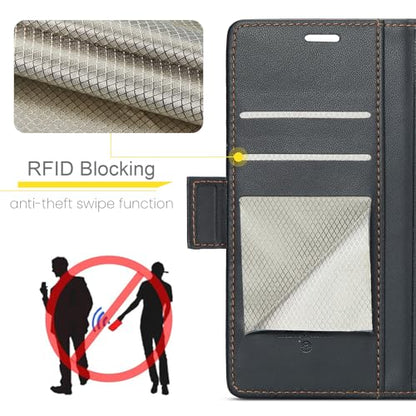 Wallet Case for Google Pixel 10/Google Pixel 10 Pro, Magnetic Flip Case with RFID Blocking Card Holder Kickstand for Women Men, Shockproof Durable Protective Phone Cover (Black) - color: Black