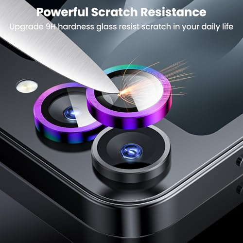 WSKEN for Z Flip 7 Camera Lens Protector Case Cover - Anti Reflective - color: Colorful