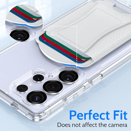 YWXTW 2026 Upgraded Magnetic Wallet for Samsung Galaxy S26/S25/S24 Series and iPhone 17/16/15/14/13/12 Models, 6 Cards Holder, Minimalist Slim Leather Magnet Wallet - color: White