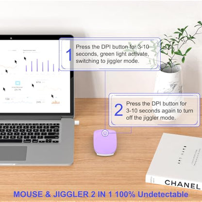 Bluetooth Wireless Mouse for MacBook Air Mac Pro Laptop Computer iPad Pad PC Laser Optical Rechargeable Mini Slim Silent Mouse Widely Used Desktop Hp iMac (Purple) - color: Purple