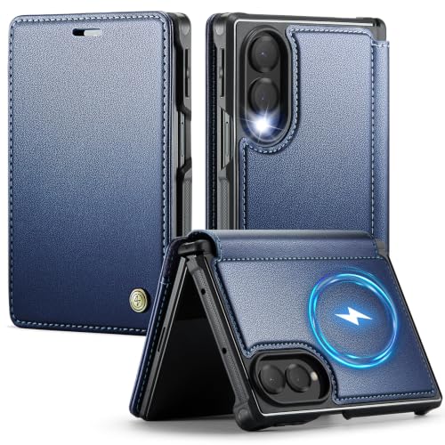 for Samsung Galaxy Z Fold 8 - Case Wallet Magnetic Slim, Deep Blue - color: Deep Blue, size: Samsung Galaxy Z Fold 8