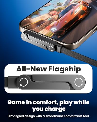 USB C to Lightning Cable with Built-in Phone Stand, MFi Certified 30W PD Fast Sideways iPhone Charger, 90 Degree Type C to Lightning Cable, 2 in 1 Invisible Holder Charger Cable for iPhone 14-5, iPad