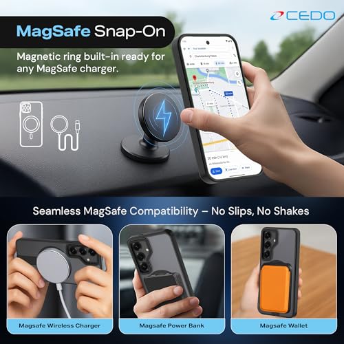 CEDO Magnetic Kickstand Case for Samsung S24, MagSafe Compatible Black - size: Samsung S24