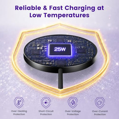 MagSafe 25W Wireless Charger for Apple Magnetic Fast Charging Pad - color: 2Black
