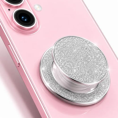 Magnetic Phone Grip for MagSafe, Bling Silver - color: Silver