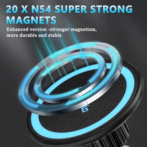 Cup Holder Phone Holder for Car, Car Phone Mount for Magsafe - color: Blue