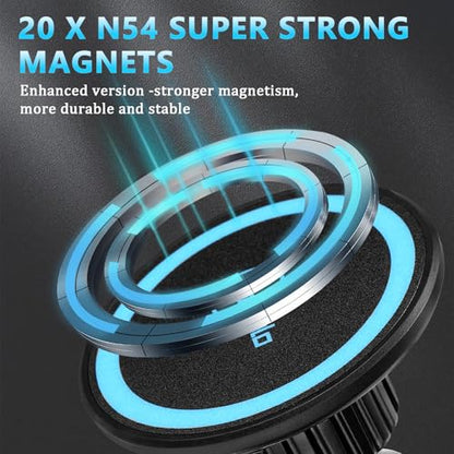 Cup Holder Phone Holder for Car, Car Phone Mount for Magsafe - color: Blue