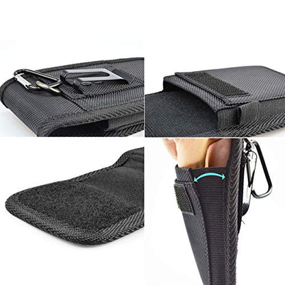 Njjex Cell Phone Holster Belt Clip for Samsung S25 Ultra iPhone 17 Pro Max | Nylon, Belt Clip for Galaxy S26 S25 Ultra S24 S23 A17 A16 A15 iPhone 17 Pro Max 16 15 16E Air card holder, pouch, for men