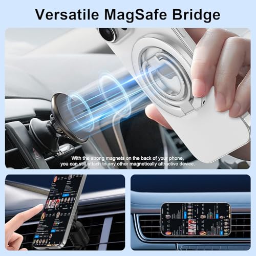 Magnetic Phone Grip Stand for Samsung Galaxy S26 Ultra/S26/S25 Ultra/S25 FE - color: silver
