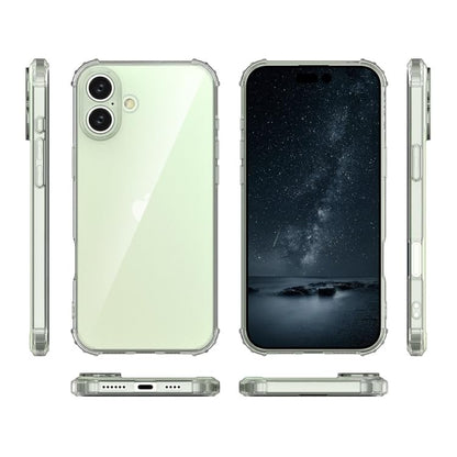 I&H for iPhone 16 6.1 inch Case Crystal Clear Non-Yellowing, Shockproof, Anti-Scratch, Transparent Soft Back Cover