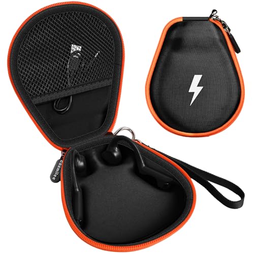 Headphones Case Compatible with SHOKZ OpenRun Pro 2/1/Mini, OpenRun Standard/Mini, OpenMove, OpenSwim Pro, OpenSwim, Open-Ear Bone Conduction Sport Headphones, Case Only - color: Black
