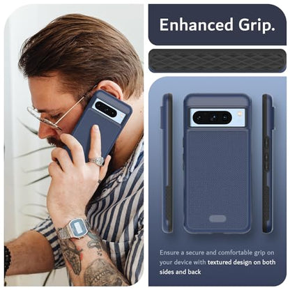TUDIA MergeGrip [Magsafe Compatible] Designed for Google Pixel 8 Pro Case (2023) - Dual Layer [Military Grade] Shockproof Slim Rugged Tough Heavy Duty Phone Cases - Indigo Blue - color: Indigo Blue, size: Magnetic Pixel 8 Pro