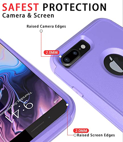Diverbox for iPhone 8 Plus & 7 Plus Case - Shockproof, Dropproof, Dust-Proof Heavy Duty Protection - Purple - color: Purple