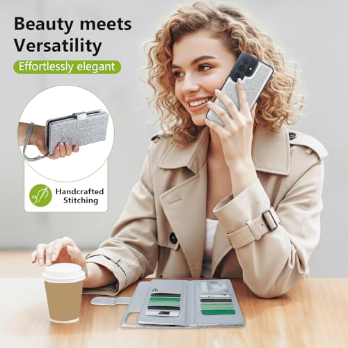 Varikke for Galaxy S26 Ultra Wallet Case Magnetic Detachable, Silver - color: Silver, size: Galaxy S26 Ultra 6.9"