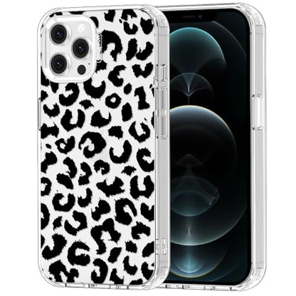 MOSNOVO Case for iPhone 12 & iPhone 12 Pro, [Buffertech 6.6ft Military-Grade Drop Protection] [Anti Peel Off Tech] Clear TPU Bumper Phone Case Cover Design - Black Leopard Print - color: Clear - Black Leopard Print, size: iPhone 12 / iPhone 12 Pro
