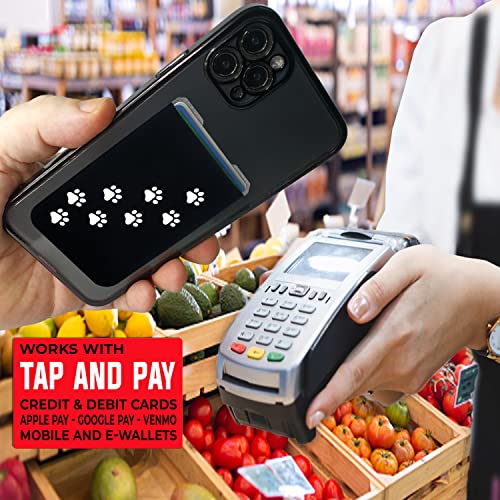 Phone Wallet - Adhesive Card Holder - Cell Phone Pouch - Stick on Lycra Pocket by Gecko - Carry Credit Cards and Cash - color: DOG TRAIL