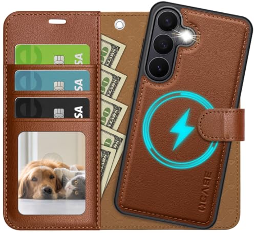 OCASE for Samsung Galaxy S26 Detachable Wallet Case with Card Holder, [2 in 1] PU Leather Flip Folio Case with RFID Blocking Stand Wrist Strap Shockproof Phone Cover 2026, Litchi Brown - color: Litchi Brown, size: Samsung Galaxy S26
