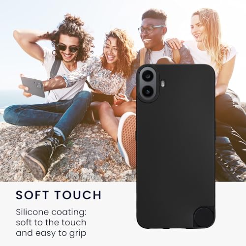 kwmobile Case Compatible with CMF Phone 1 Case - Protective Slim TPU Phone Cover - Soft Matte Finish - Black Matte - color: black matte