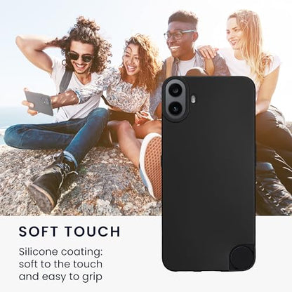 kwmobile Case Compatible with CMF Phone 1 Case - Protective Slim TPU Phone Cover - Soft Matte Finish - Black Matte - color: black matte