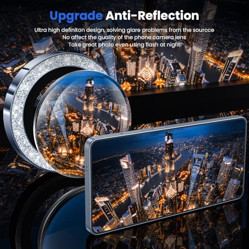 WSKEN for Samsung Galaxy S26 Ultra Camera Lens Protector - Ultra Thin - color: Glitter Blue