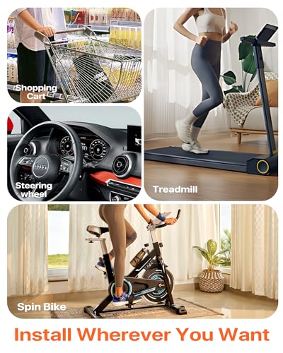 Magnetic Phone Holder Clamp Mount:[24*N55 Magnet] Rotatable Handlebar Accessories for MagSafe for Stroller,Peloton,Steering Wheel,Push Cart,Treadmill,Fit for iPhone 12-17 Series