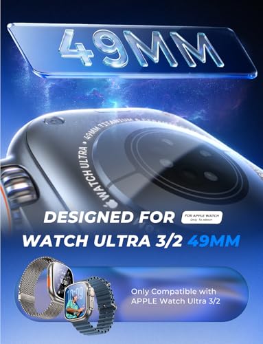MAGIC JOHN 2 Pack for Apple Watch 49MM Ultra3/Ultra2/Ultra Screen Protector - size: 49MM