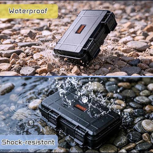 37-Slot SD Card Holder, Water-Resistant Camera Memory Card Case - color: Black