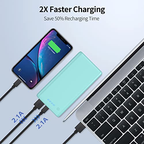 Ekrist Portable Charger Power Bank 25800mAh, Ultra-High Capacity Fast Phone Charging with Intelligent Controlling IC,2 USB Port External Cell Phone Battery Pack Compatible with iPhone,Android-Green - color: Green