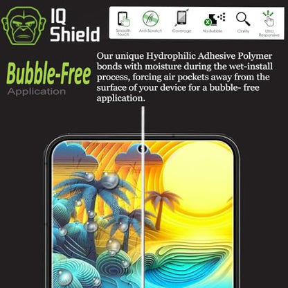 IQShield 2 Pack Screen Protector for Samsung Galaxy S22 Plus / S22+ 5G Case Friendly, Easy Installation, Fingerprint Unlock, Anti-Bubble Clear TPU Film - size: 6.6-INCH