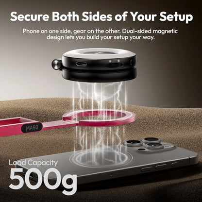 ULANZI MA60 Phone Tripod for Magsafe, Aluminium Mini Phone Stand Red - color: Red
