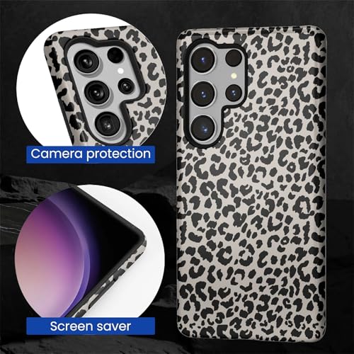Case Compatible with Samsung Galaxy S25 Ultra, Hybrid 2-Layer Hard Shell Protection Case, Shockproof Protective Tough Phone Cover, Animal Leopard Print - color: Animal Leopard Print, size: Samsung Galaxy S25 Ultra