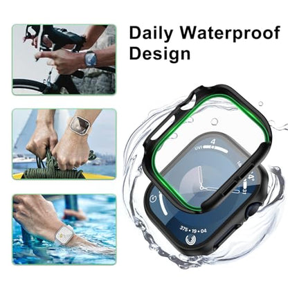 6 Pack Case with Apple Watch Screen Protector Series SE3/SE2/SE/6/5/4 40mm | Hard PC Bumper Case with Anti-Fog HD Tempered Glass Protective Face Cover for iWatch Series 11/10/9/8/7/SE3/SE2/SE/6/5/4 - color: Black/Silver/Starlight/Rosegold/White/Clear, siz