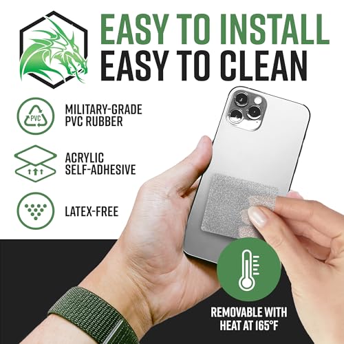 Dragon Grips 13pc Rubber Grip Tape, Non-Slip Adhesive Phone Grip Stickers - color: Clear, size: 2 pack