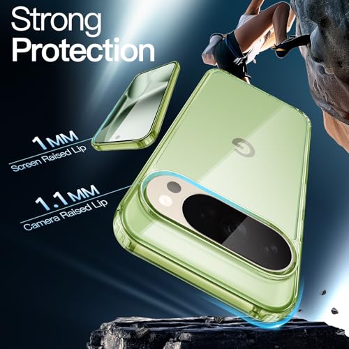 JETech Case for Google Pixel 10 Pro XL, Anti-Yellowing, Jade | Shockproof Protection, Scratch Resistant Hard PC Back, Durable Transparent TPU Bumper - color: Jade, size: Pixel 10 Pro XL