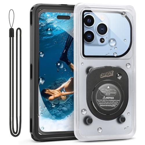 Waterproof Phone Case, IPX8 Underwater Floating Case for Snorkeling Swimming Beach Cruise Travel, Water Proof Dry Case for iPhone 16/15/14 Pro, Samsung Galaxy S26/S25/S24/S23/S22 (Black) - color: Black