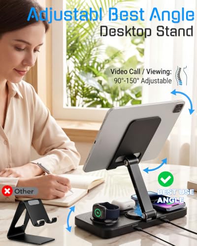 6 in 1 Wireless Charging Station for Apple Products,Phone Charger Station