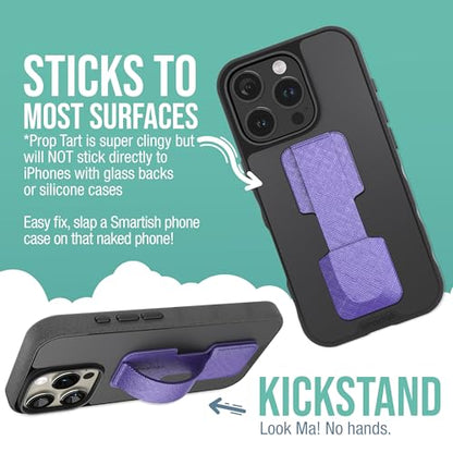 Smartish Phone Grip Loop with Kickstand, Prop Tart, Adhesive Strap, Purple - color: You're Just Jelly